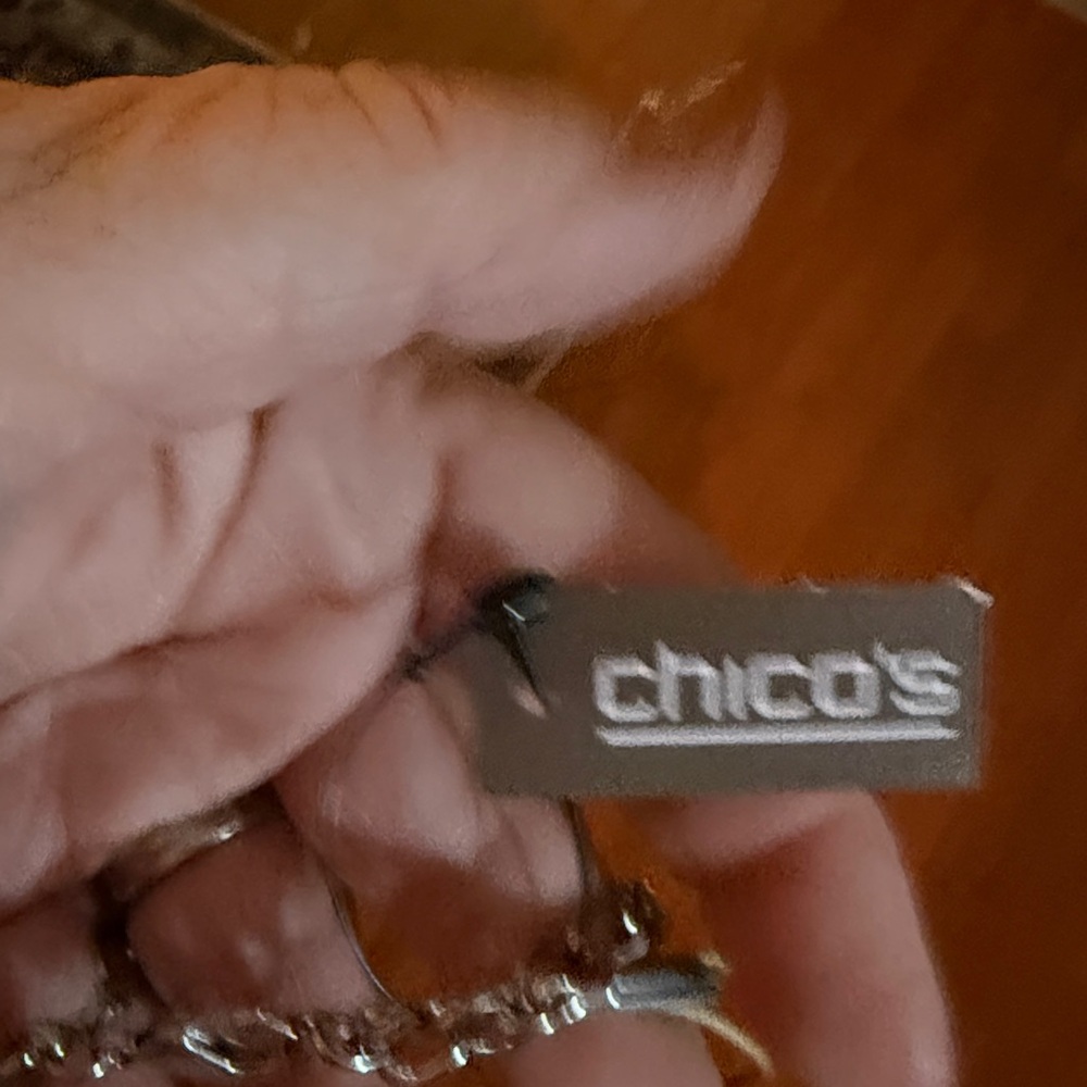 Chico's Silver and Gold Diamond Necklace - Picture 2 of 3
